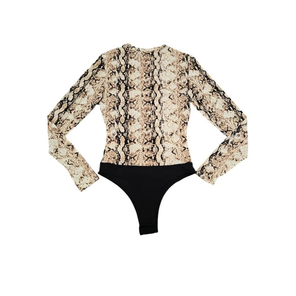 NWT RONNY KOBO SABRA SNAKESKIN BODYSUIT SIZE XS - Picture 7 of 9